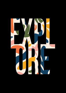 Explore text art with abstract pattern