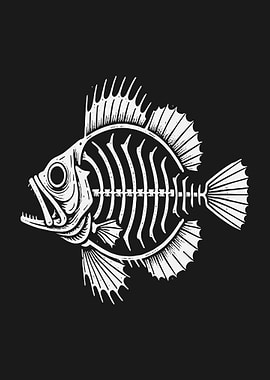 Fish Skeleton Illustration