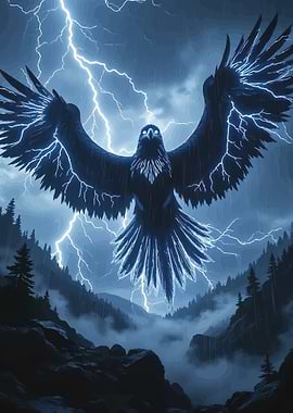 Thunderbird in a Lightning Storm
