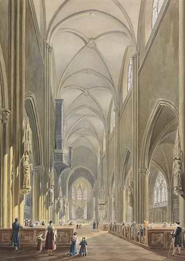 Interior of a Gothic Cathedral