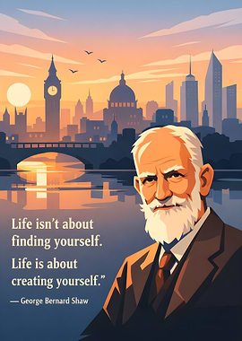 George Bernard Shaw Quote on London Skyline