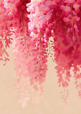 Pink Wisteria Flowers