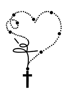 Heart Rosary with Cross