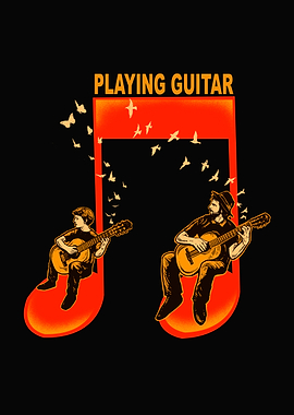 Father and Son - Playing Guitar