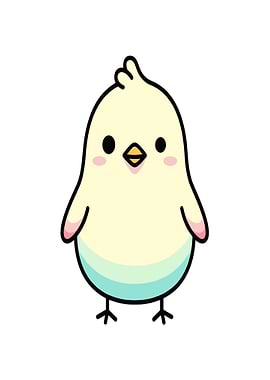 Cute Yellow Chick Illustration