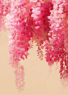 Pink Wisteria Flowers