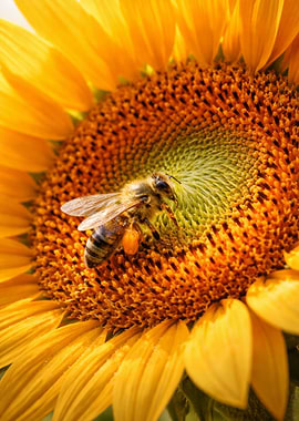 Bee on a Sunflower