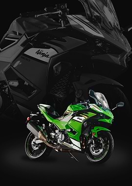 Green kawasaki ninja 500