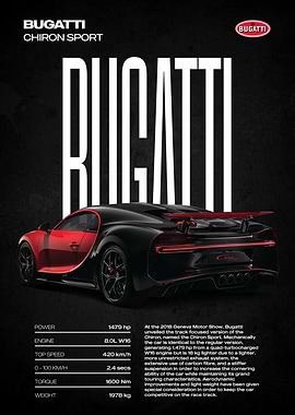 Bugatti Chiron Sport Poster