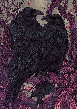 Two Ravens in a Twisted Forest