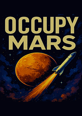 Occupy Mars Rocket and Planet