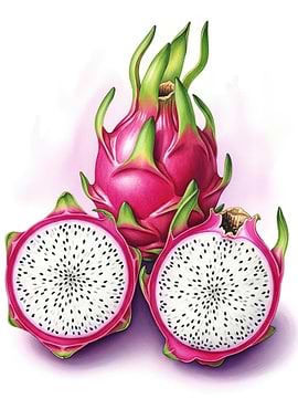 Dragon Fruit Illustration