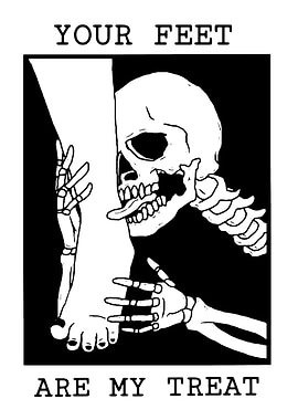 Skeleton Eating a Foot