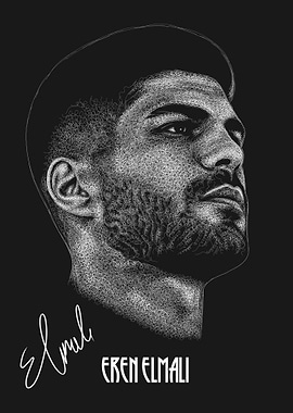 Scribble art Portrait of Eren Elmali