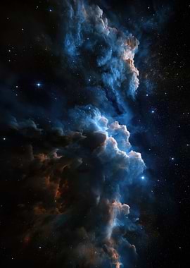 Cosmic Nebula with Stars