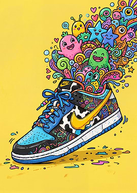Doodle Art Nike Sneaker