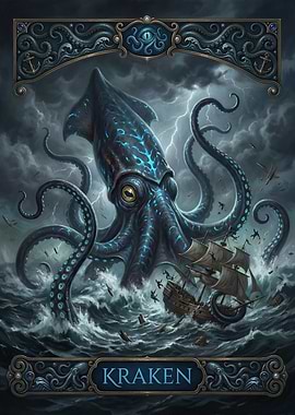 Kraken attacking a ship
