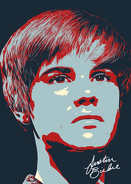 Justin Bieber Pop Art Portrait