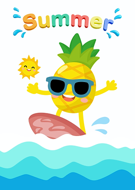 Summer Pineapple Surfing