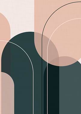 Abstract Geometric Shapes with Arcs