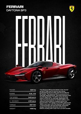 Ferrari Daytona SP3 Poster