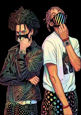 Ayo & Teo stylish individuals in vibrant attire
