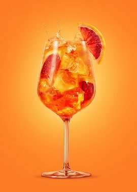 Refreshing Orange Cocktail with Citrus Slices
