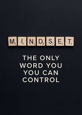 Mindset Scrabble Tiles and Quote