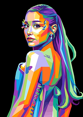 Ariana Grande Pop Art Portrait