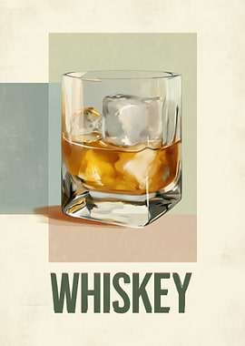 Whiskey Glass with Ice