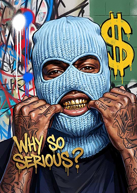 Man in Ski Mask with Gold Teeth