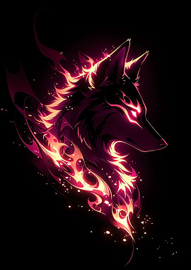 Fiery Wolf Spirit