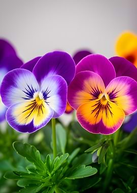 Vibrant Pansy Flowers
