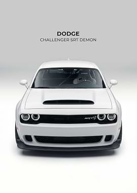 white Dodge Challenger SRT Demon