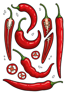 Red Chili Peppers Illustration