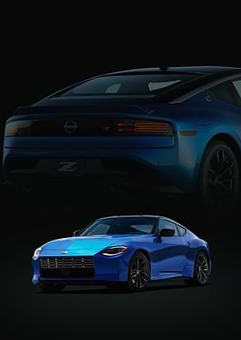 Blue Nissan Z Car