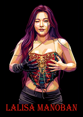 Lalisa Manoban Pop Art Portrait