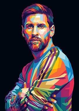 Lionel Messi Pop Art Portrait