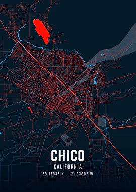 Chico California City Map