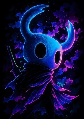 Hollow Knight Neon Portrait
