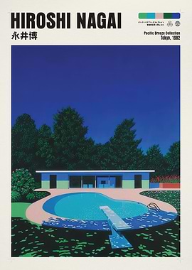 Hiroshi Nagai Poolside Scene