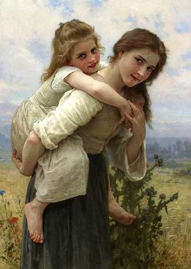 Pleasant Burden – Mother and Child by William Bouguereau