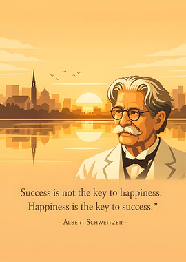 Albert Schweitzer quote on happiness and success