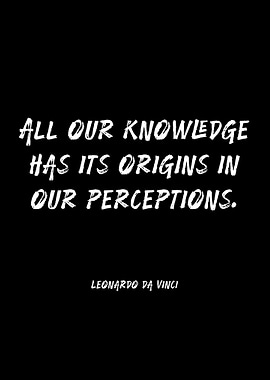 Leonardo da Vinci quote on perception