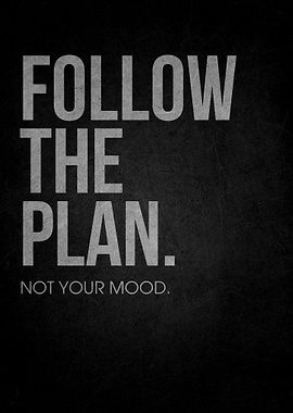 Follow the plan, not your mood