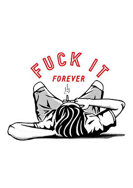 Person smoking with text