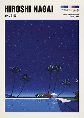 Hiroshi Nagai Night Poolside