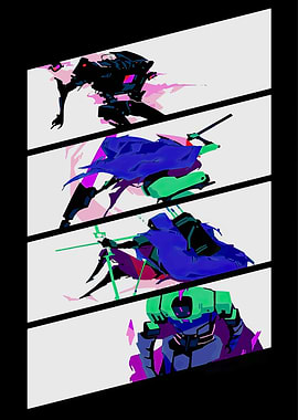 Robotic Warriors in Dynamic Poses