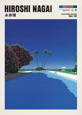 Hiroshi Nagai Poolside Artwork