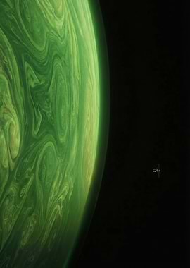Green Planet and Spacecraft